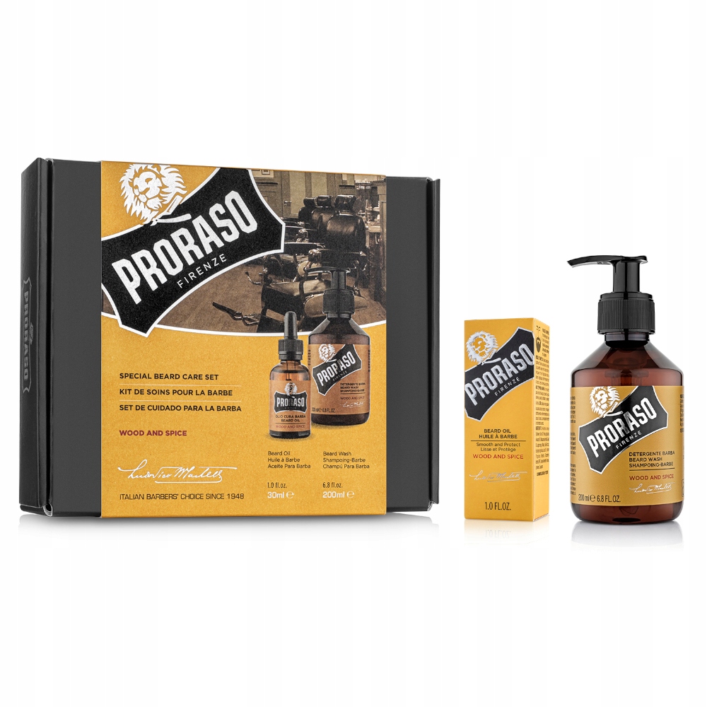 Proraso Sada Na Vusy Šampon S Dřevěným Kořením Šampon Olejem