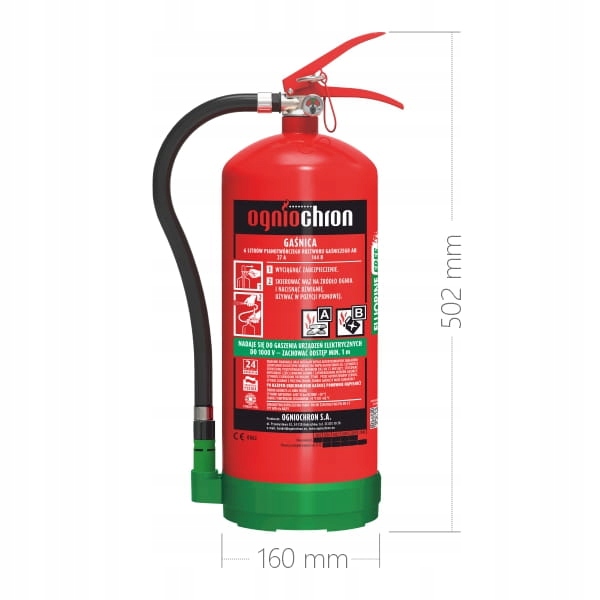 Gaśnica Pianowa Bez Fluoru Ogniochron 6l GPN-6x Ab/ff Produkcja 2026
