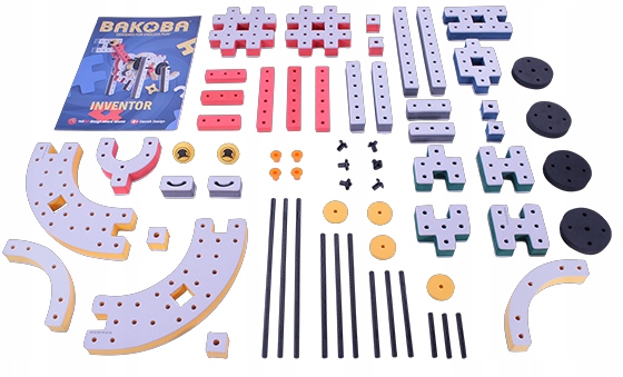 Klocki Inventor Box - Zestaw Wynalazcy (65 elementów) Marka inna