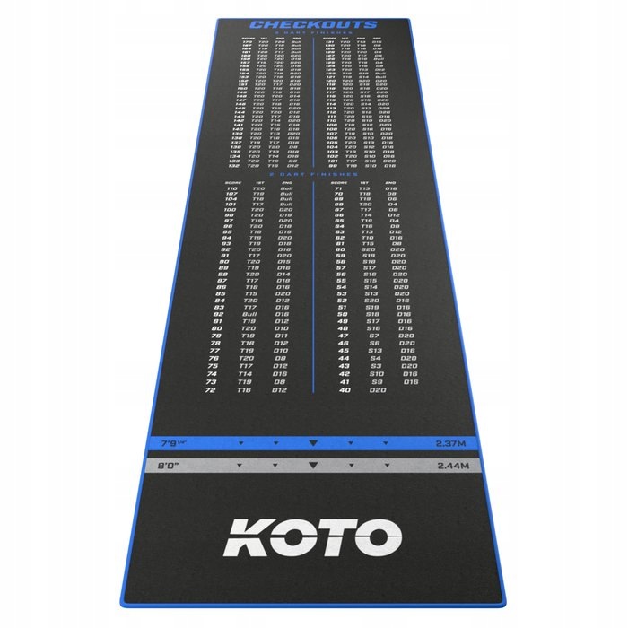 Mata do Darta Koto Dywanik Dart Checkout 285 x 80 cm Niebieskie Obszycia