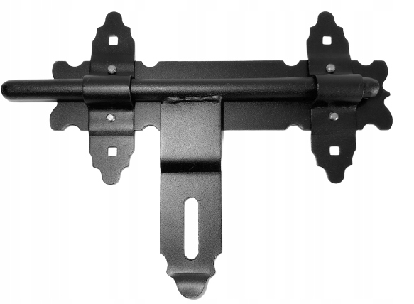 ZASUWKA ZASUWA BRAMOWA RYGLOWA 250MM CZARNA zamknięcie drzwi RYGIEL do bram Marka Mimet