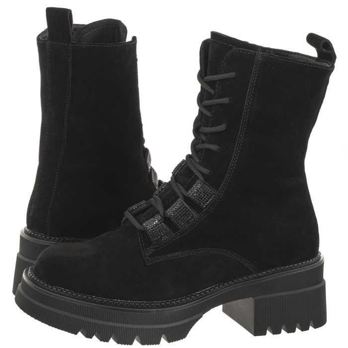 Boty Obuv Kotníkové Boty Trapery Workery Dámské Artiker Černé 53C0222