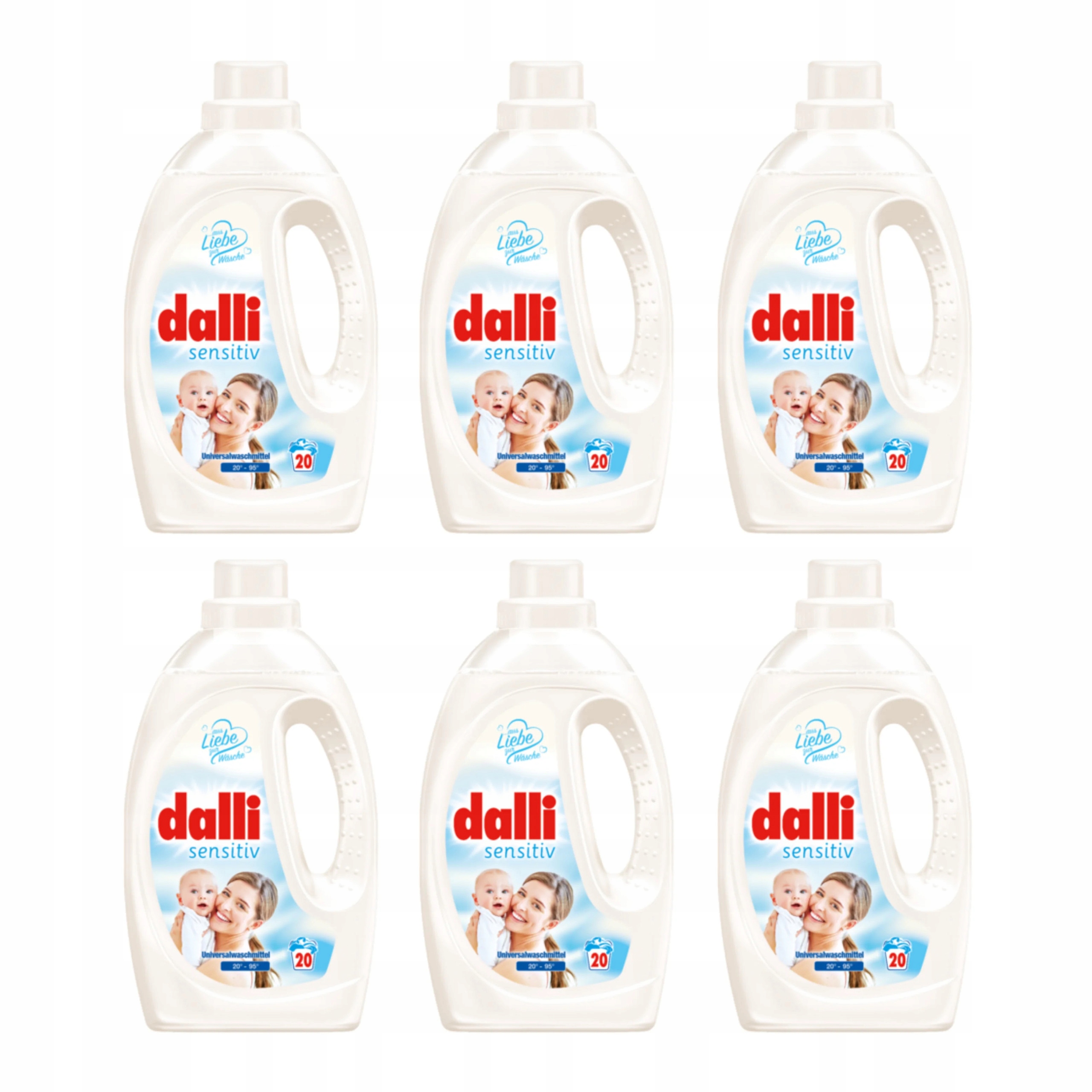 Levně Tekutý prací prostředek Dalli Sensitive jemný 20 praní 6x 1,1l