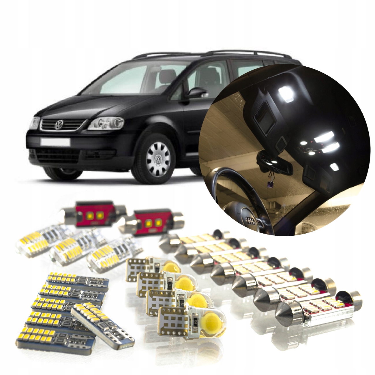 Led Žárovky Vw Touran 05 – Sada Led Vip Osvětlení Interiéru, Vysoká Kvalita