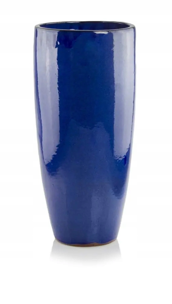 

Wysoka Kobaltowa Donica Ceramiczna Cygaro 23x50 cm