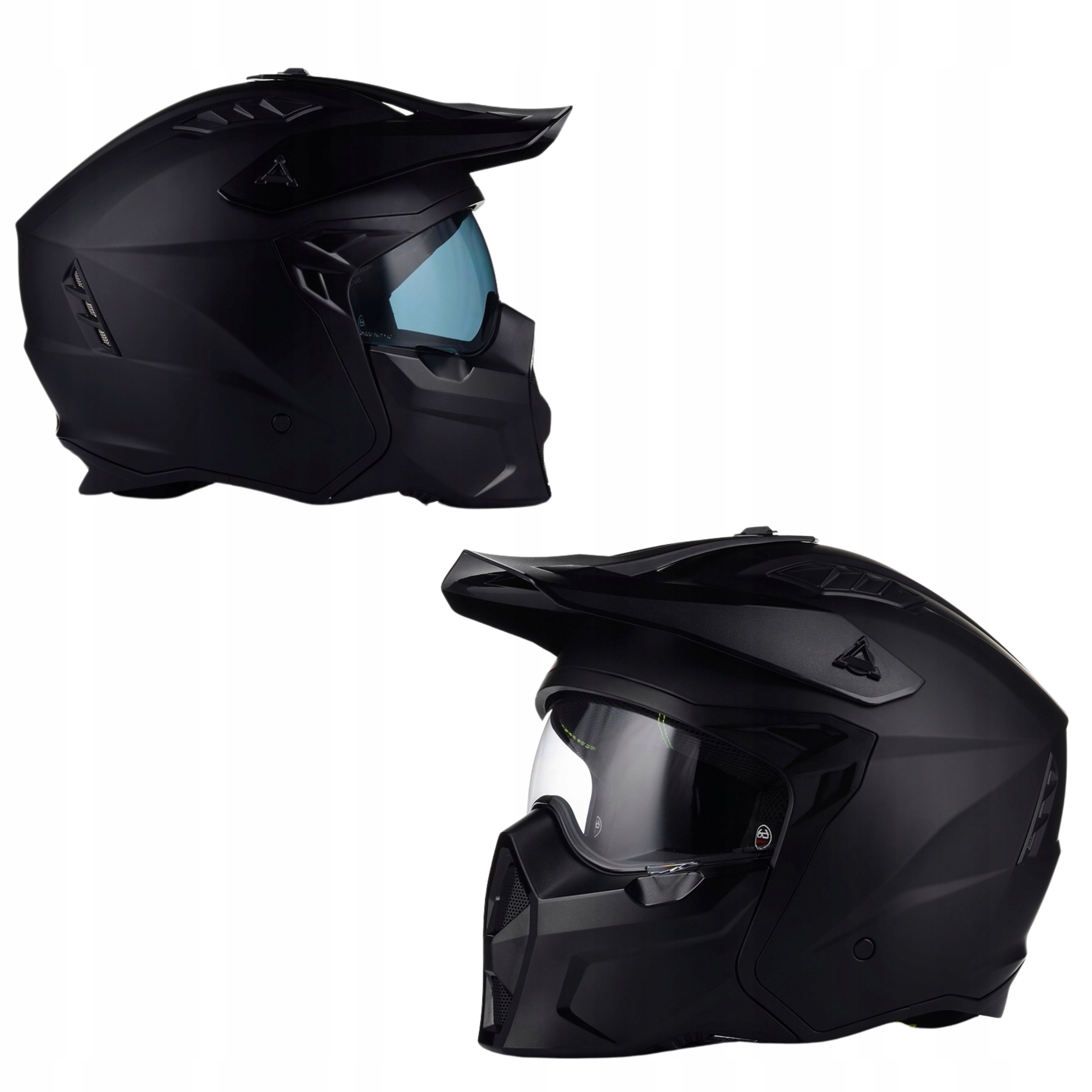 Motocyklová prilba Predator Strieška 2x sklo Čierna matná XXL 4v1 Vito