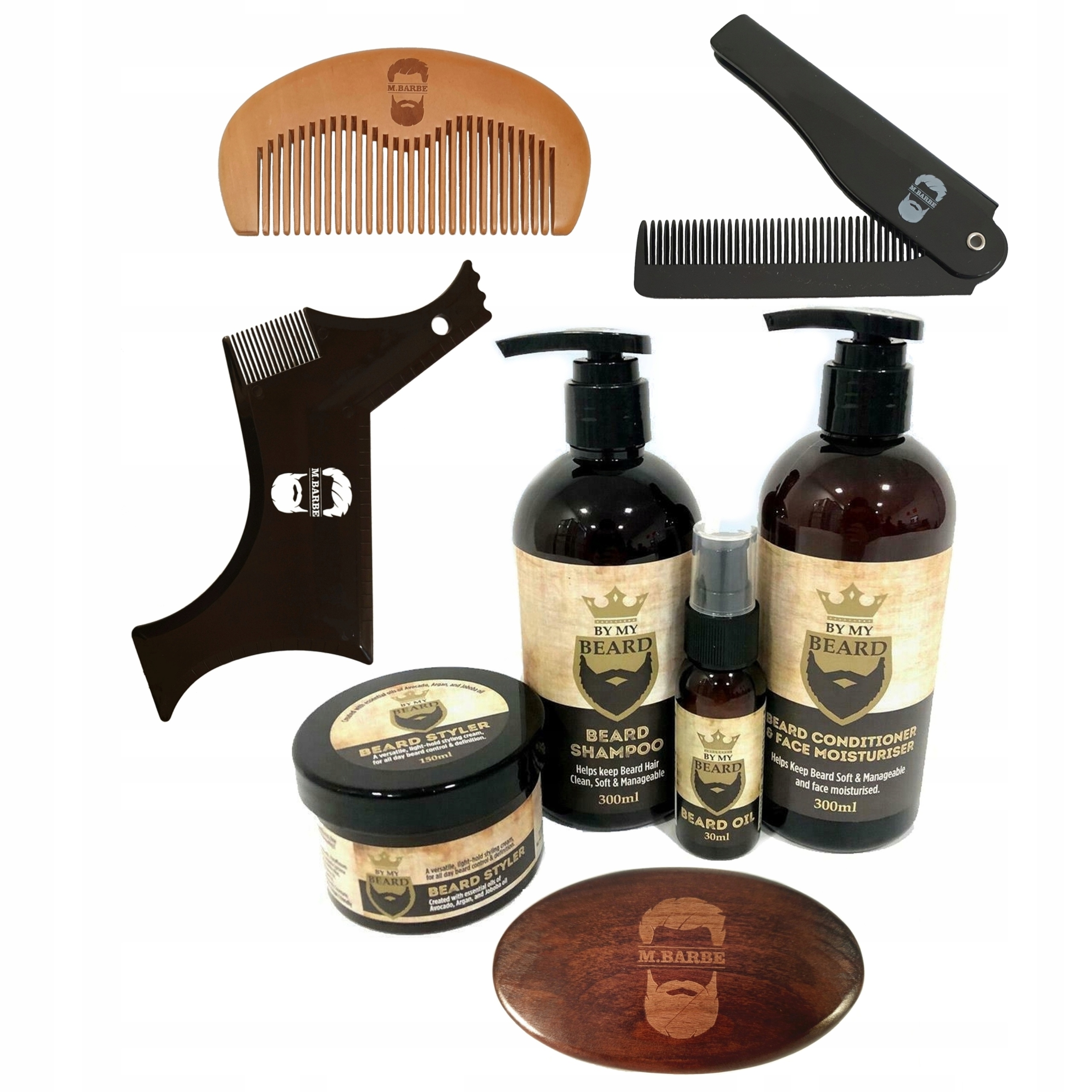 

Zestaw By My Beard Szczotka Grzebień Wzornik Brody