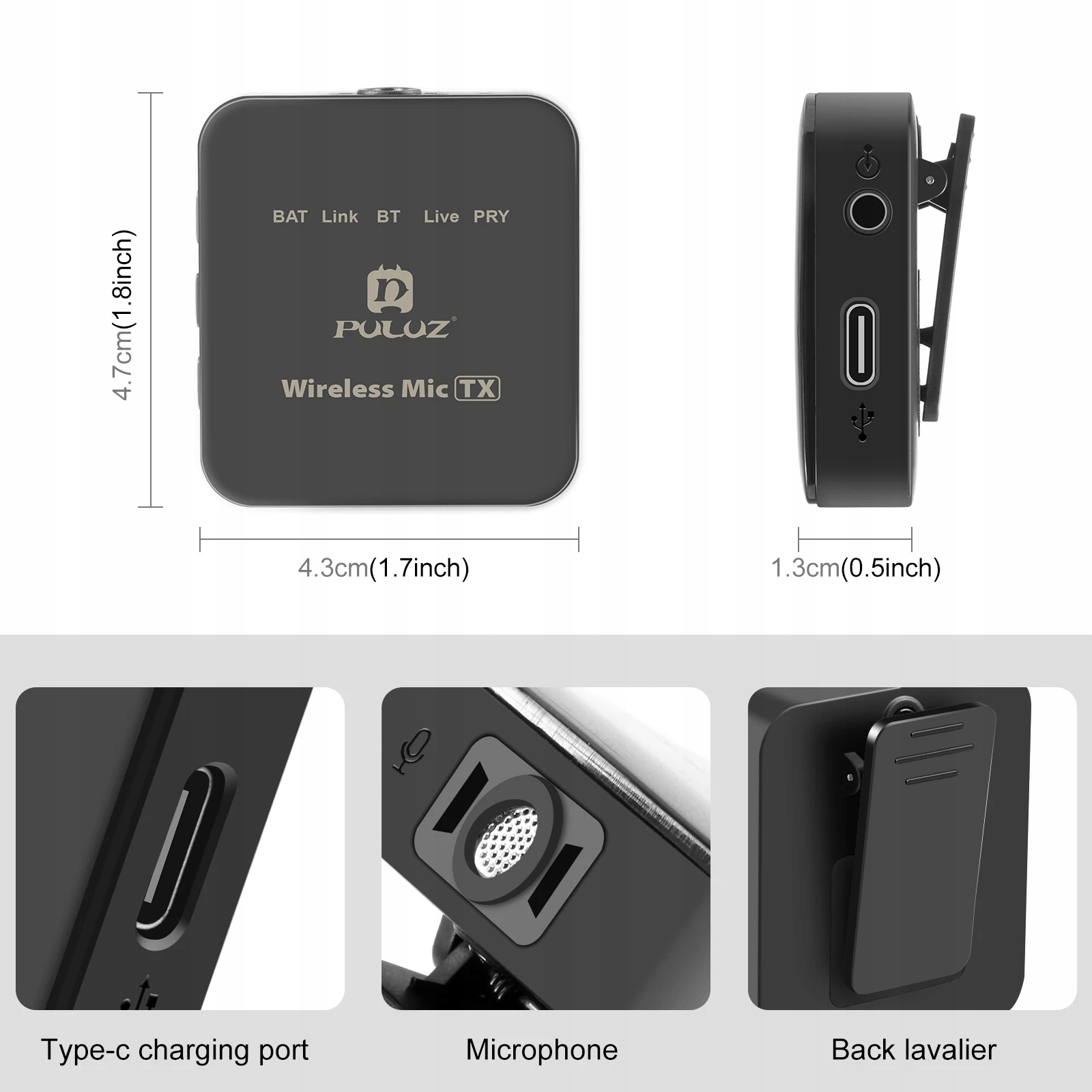Bezprzewodowy system mikrofonowy PULUZ PU648B Waga produktu z opakowaniem jednostkowym 0.1 kg