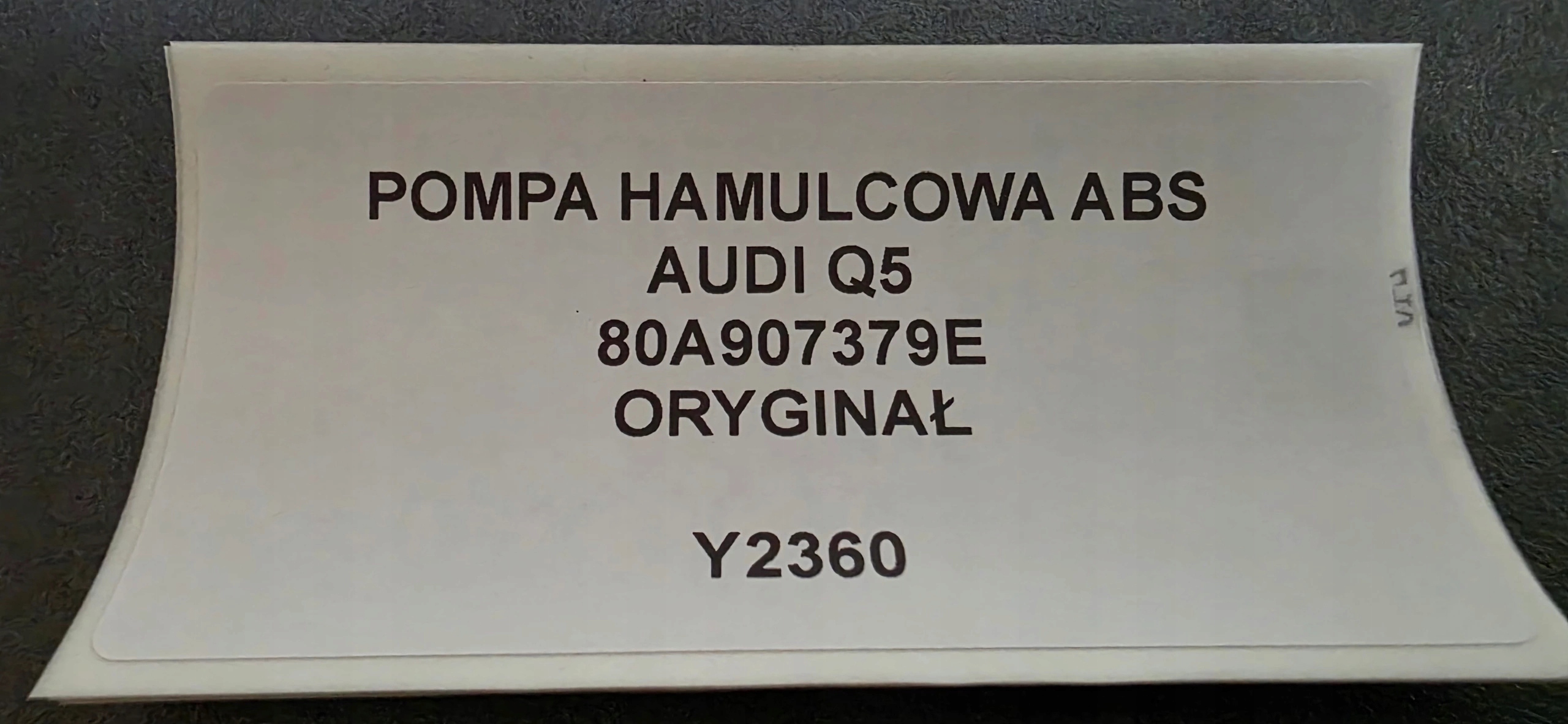 Servo frein ABS AUDI Q5 Original 80A907379E