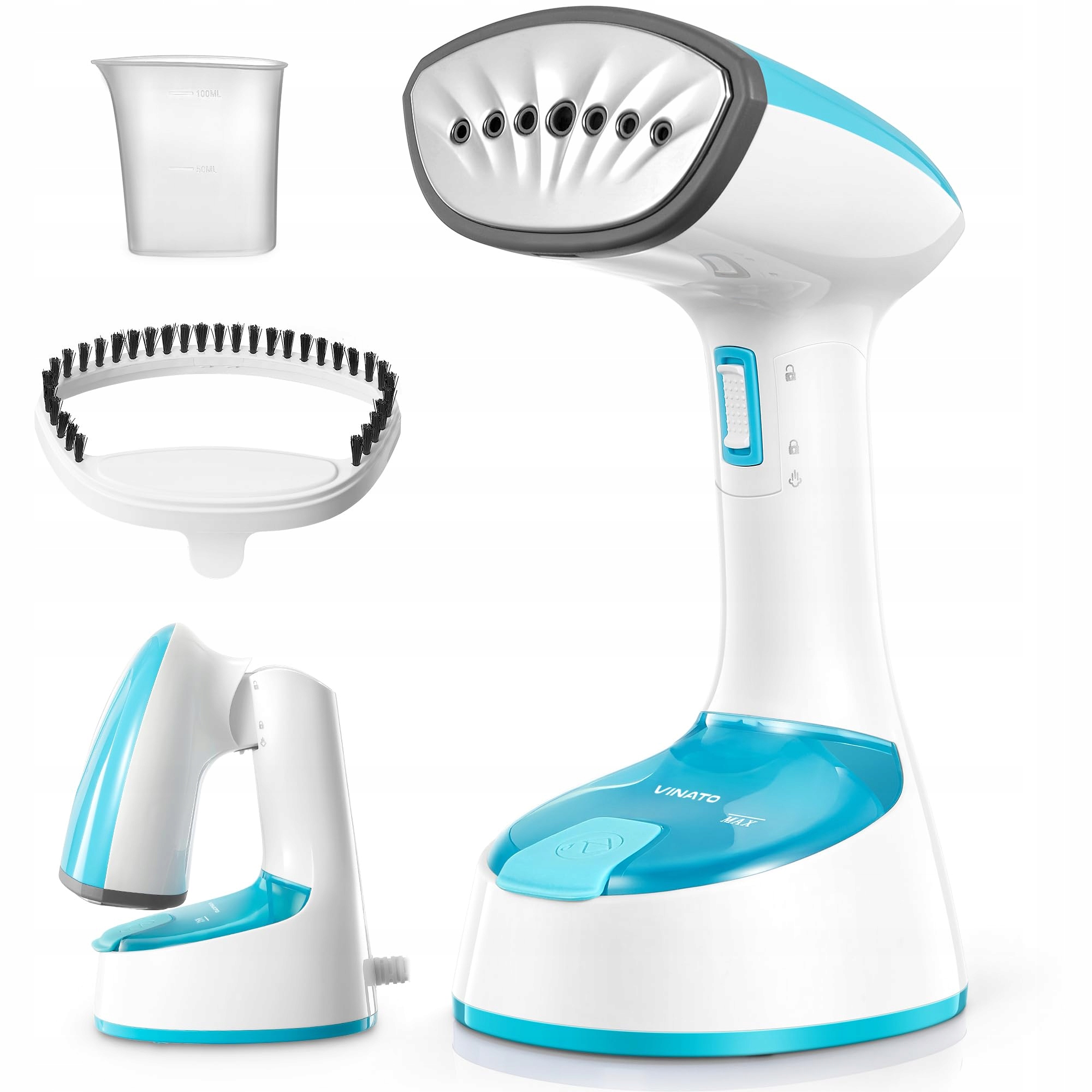 VINATO Parownica 1300W Podróżny Steamer Szybkie Nagrzewanie 25s — miniatura 2