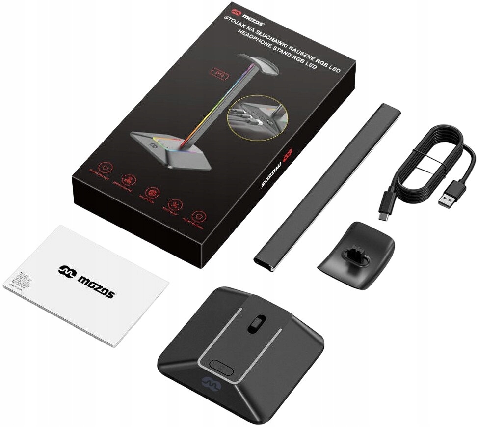 Stojak na słuchawki MOZOS D12 RGB LED Model D12