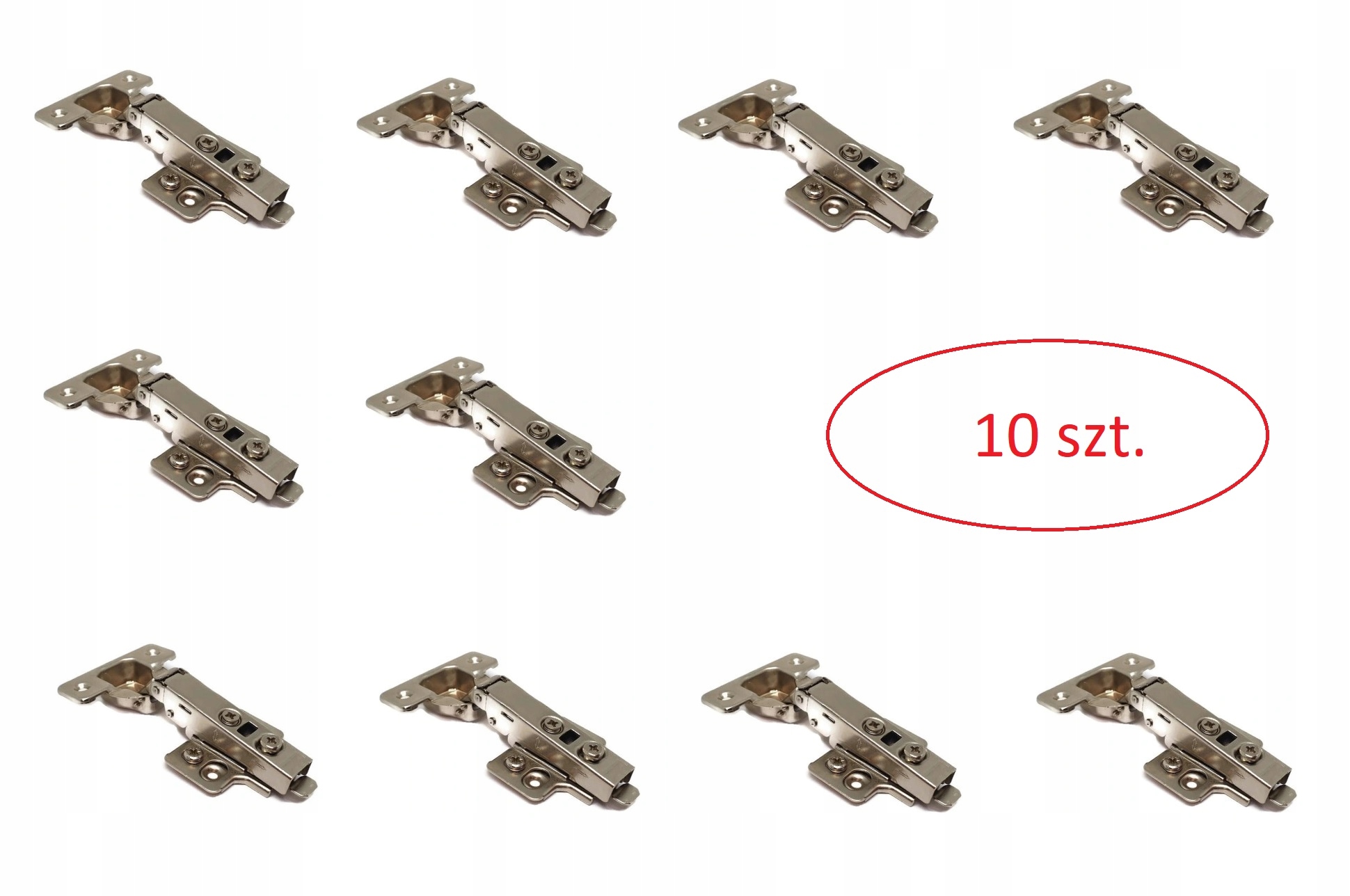 

Zawias meblowy nakładany 3D domyk zaślepki 10s