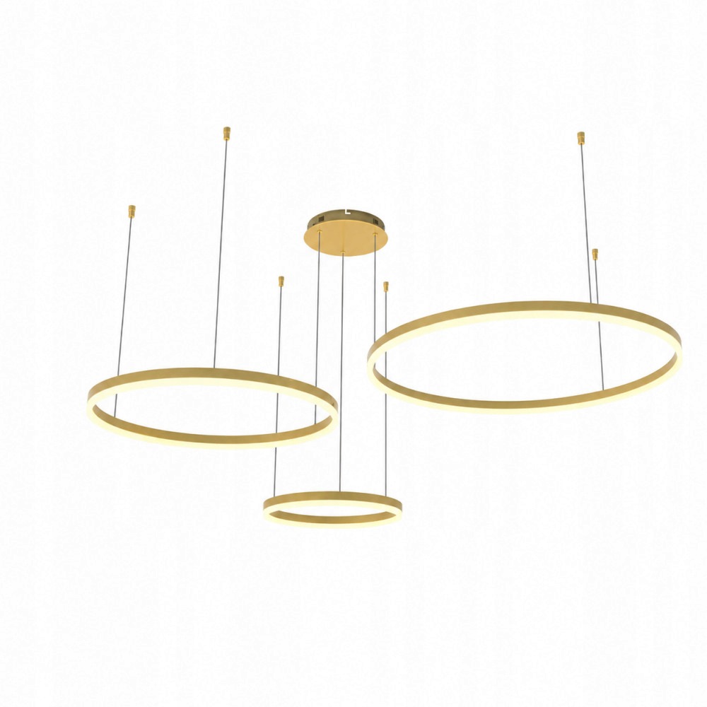 Lustr Mundo 72W Led Zlatý Ovladač Rf 8800LM Nastavitelný