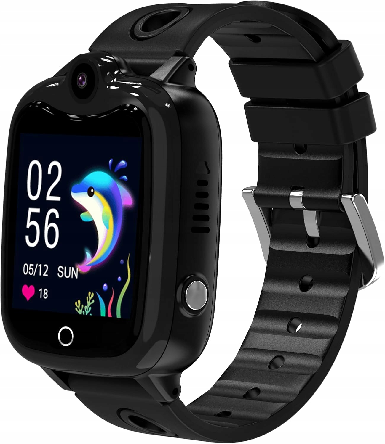Elejafe 4G Smartwatch dla dzieci, wodoszczelny zegarek Gps czarny