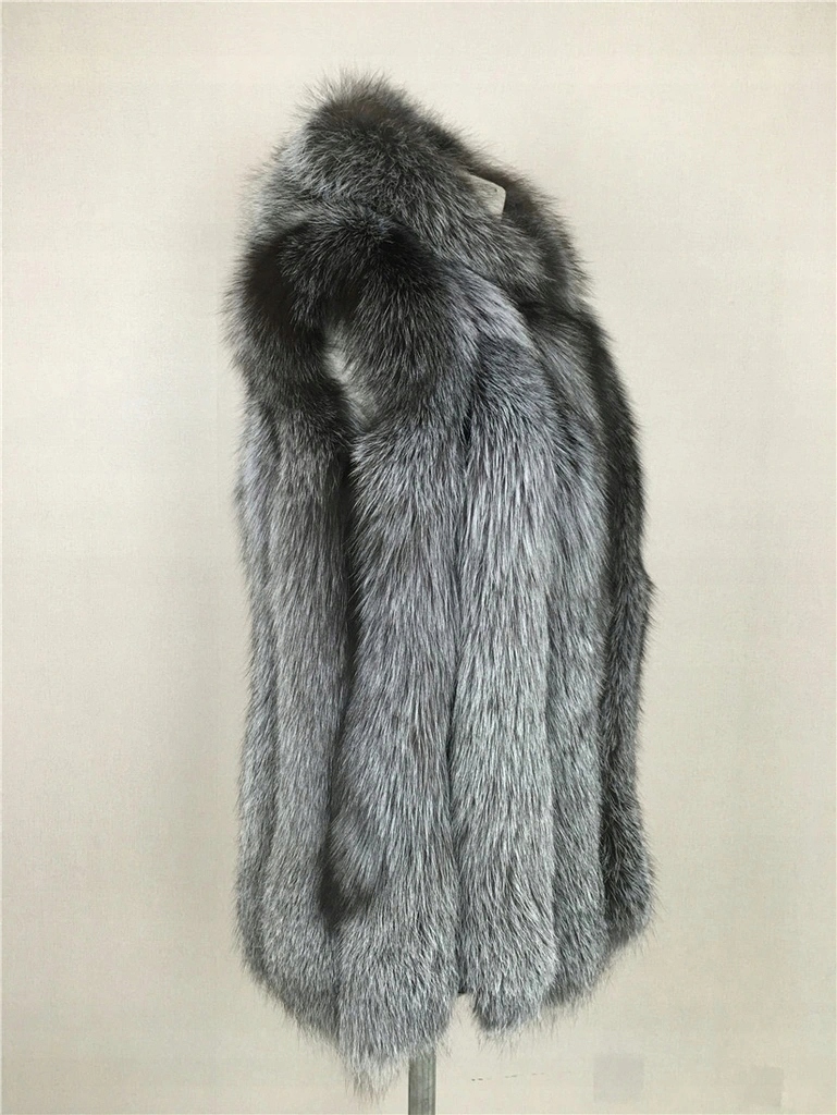 KAMIZELKA FUTRO NATURALNE SREBRNY LIS KAPTUR ZJAWISKOWA NOWOŚĆ Rodzaj naturalne