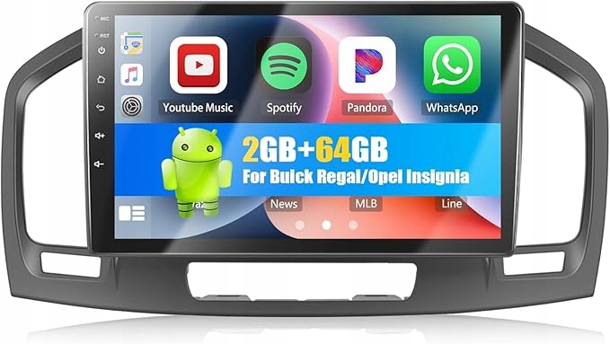 2G+64G Autorádio Android 13 Rádio 9" Opel Insignia CarPlay, Gps, Bt