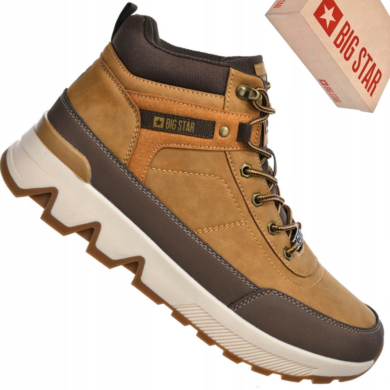 Big Star SS174251 pánské hnědé trekové outdoorové boty