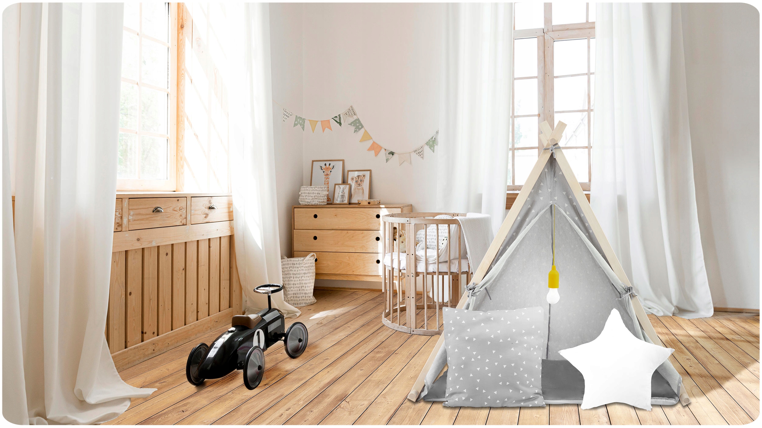 TIPI namiot dla dzieci DOMEK Poduszki LAMPKA LED Bawełna PREMIUM Nukido Wysokość produktu 110 cm