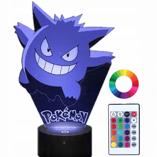 

Lampka Nocna z Imieniem Pokemon Gengar Led Grawer