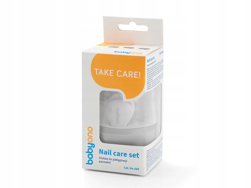ZESTAW PIELĘGNACYJNY PILNIK CĄŻKI NOŻYCZKI BABYONO Kolor dominujący odcienie szarości