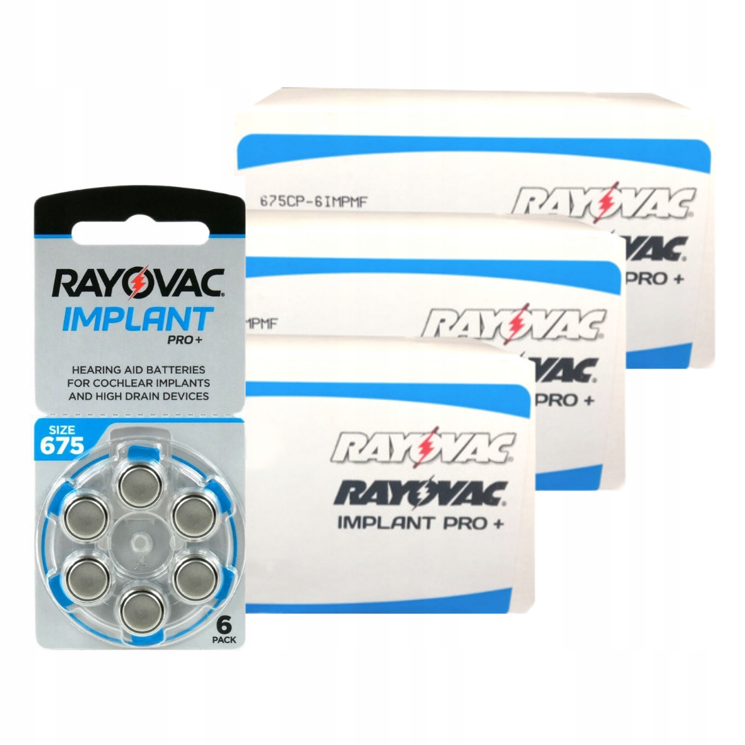 

Baterie Rayovac Implant Pro+ typu 675 180 sztuk