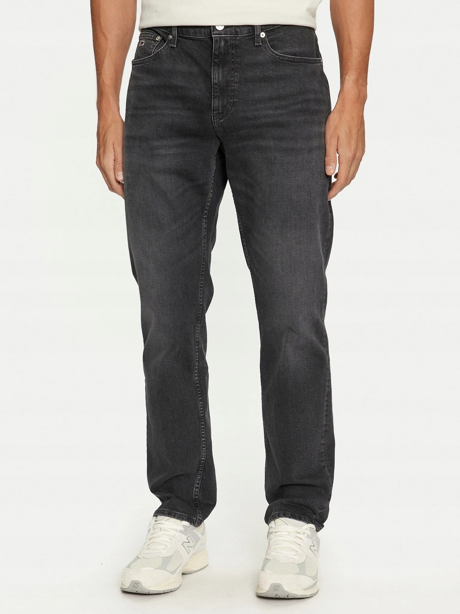 Tommy Jeans Černé Džíny Jednoduché Bavlněné S Oděrkami 29/36 7AA
