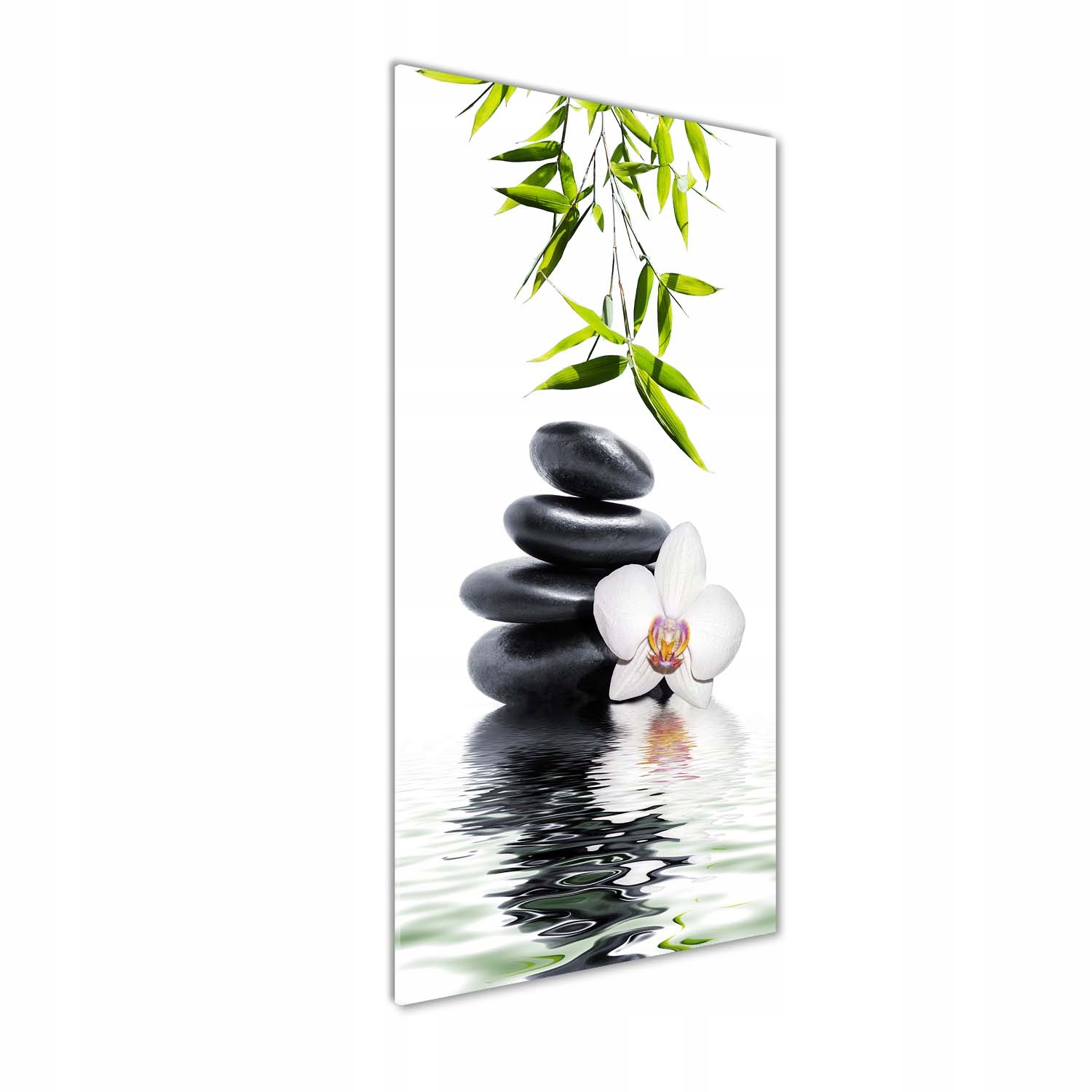 

Foto obraz akrylowy Orchidea i kamienie 50x125cm