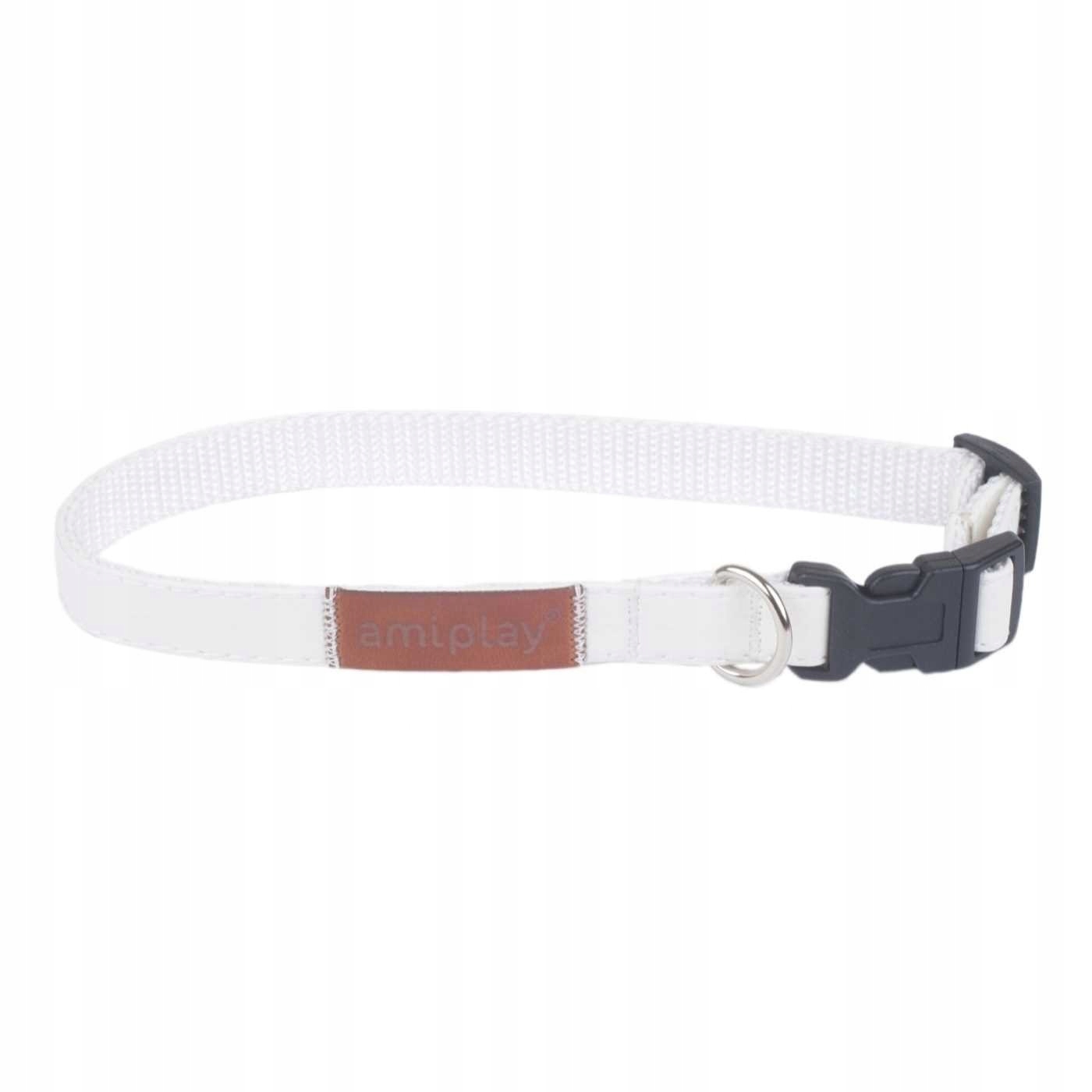

AmiPlay Obroża Lincoln Skóra S 20-35cm/1cm biała