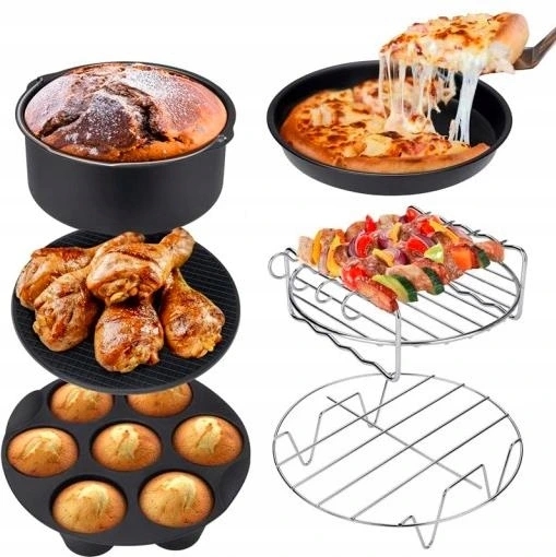 6 kusů Air Fryer Příslušenství pro pečení koláčů