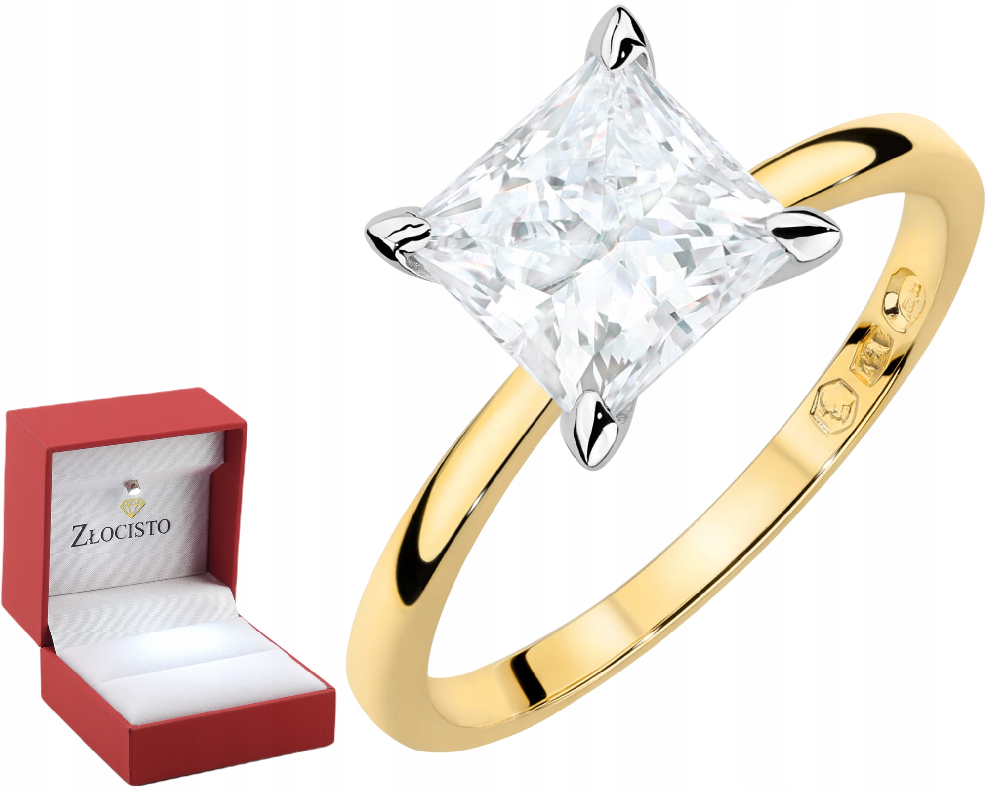 Prstýnek Prsten S Laboratorním Diamantem 585 Dárek