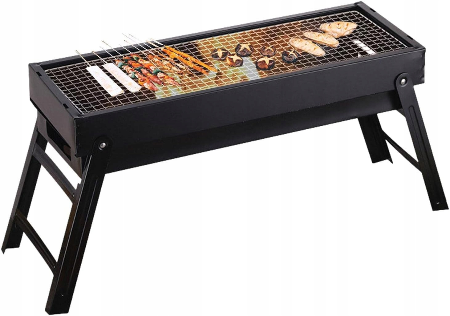 Přenosný Kempingový Gril Na Uhlí, Piknikový, Supatmul Bbq, Ocelový