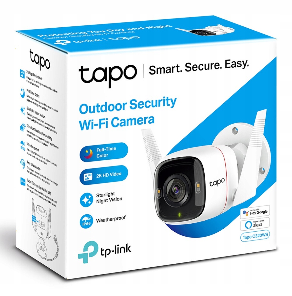 TP-LINK Kamera Zewnętrzna 4MP IP66 WiFi Detekcja Ruchu Audio Nocą — miniatura 11