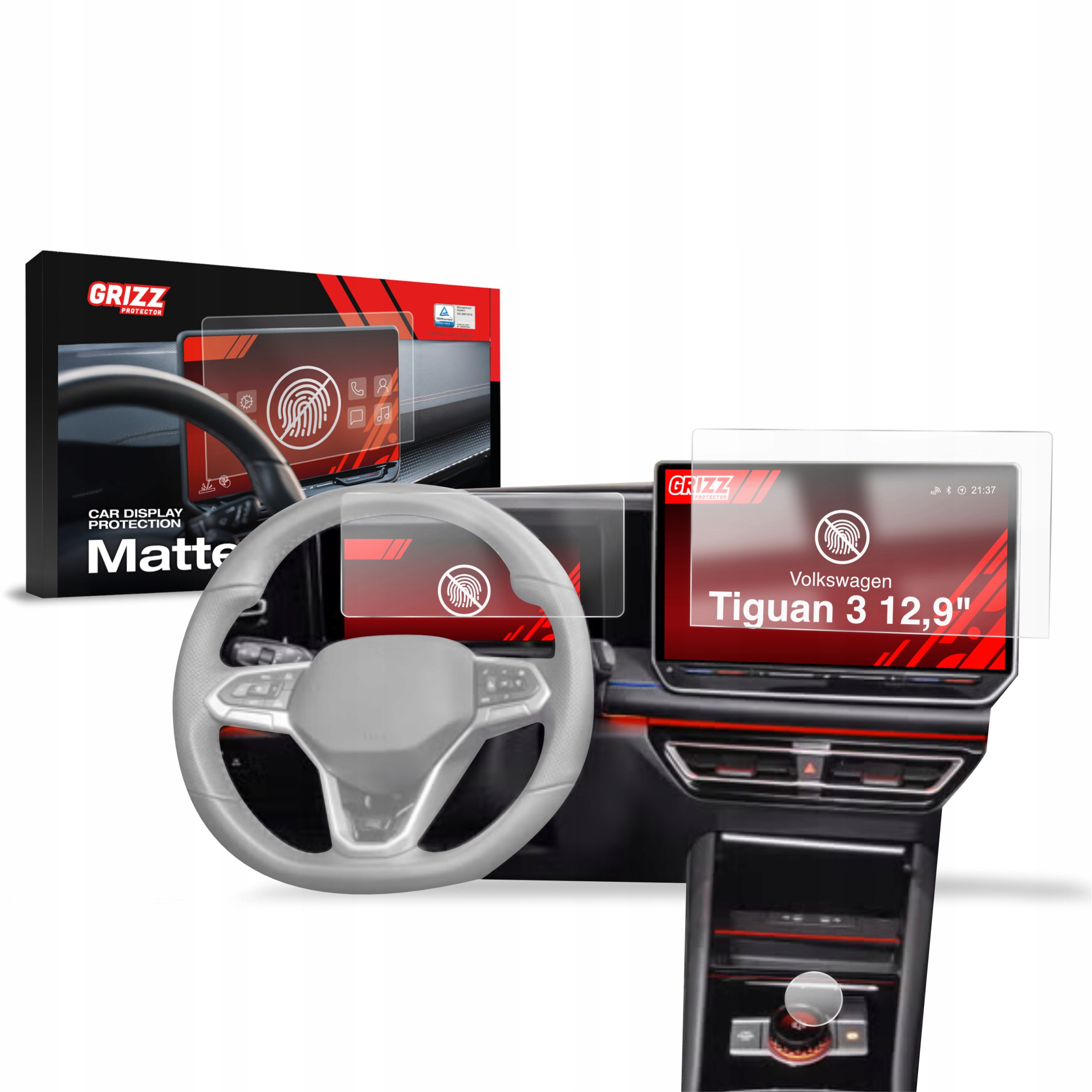 3w1 Folia Antyodciskowa do Volkswagen Vw Tiguan 3 12,9" (2024-2025)