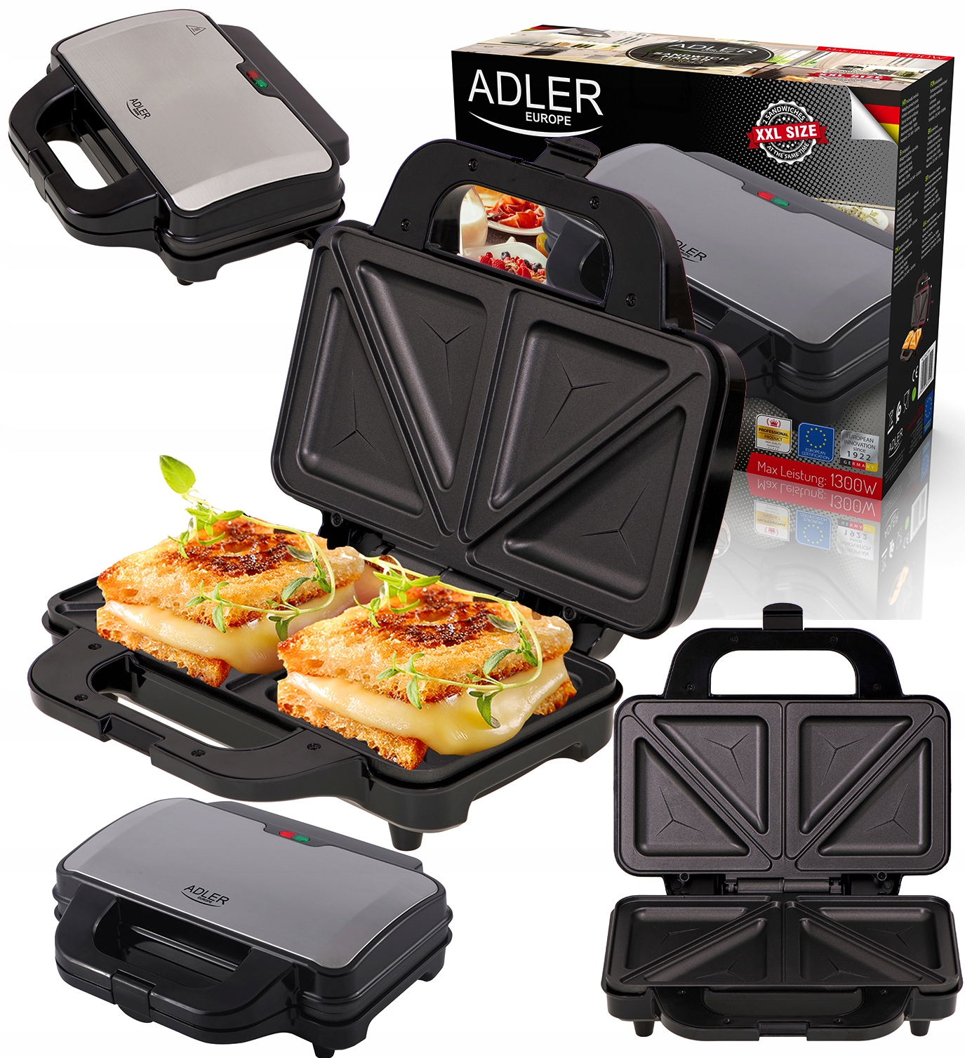 Toustovač Sendvičovač Velký XXL 1300W Ad 3043