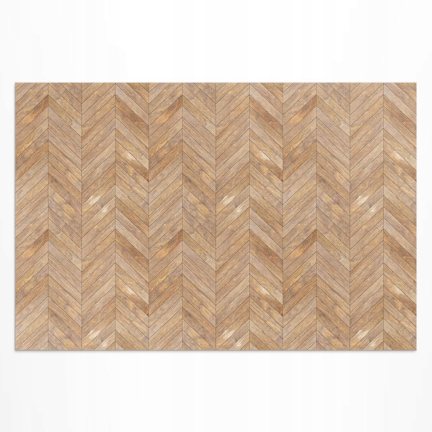 Pvc Koberec Na Patio Vintage drevené podlahové parkety jedľa 225 x 150 cm