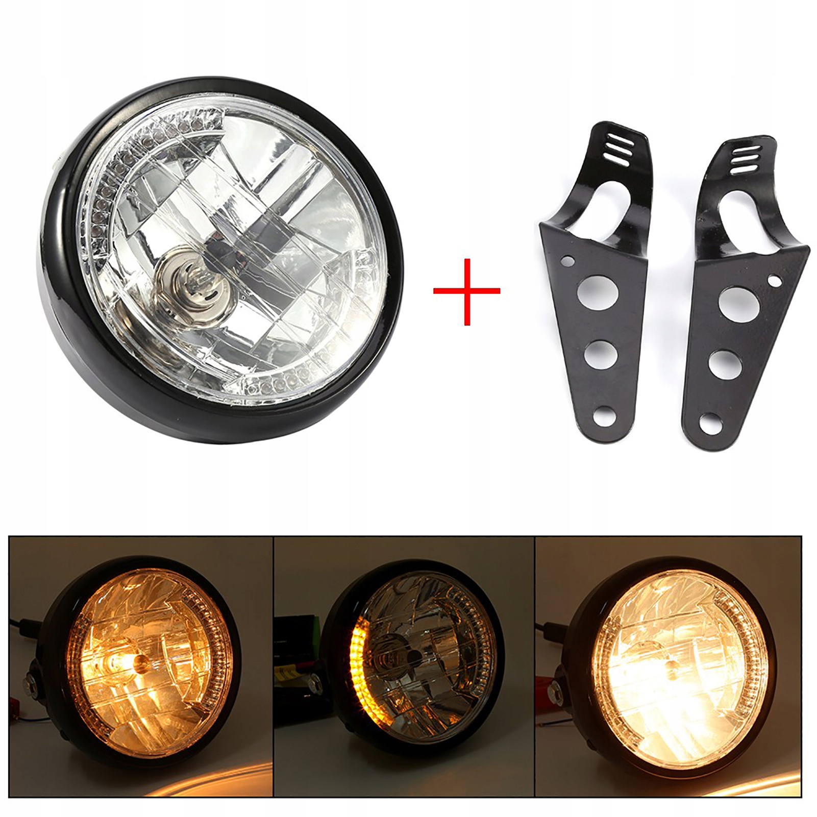 REFLEKTOR LED LAMPA PRZÓD MOTOCYKLOWA 7 " Producent VMF