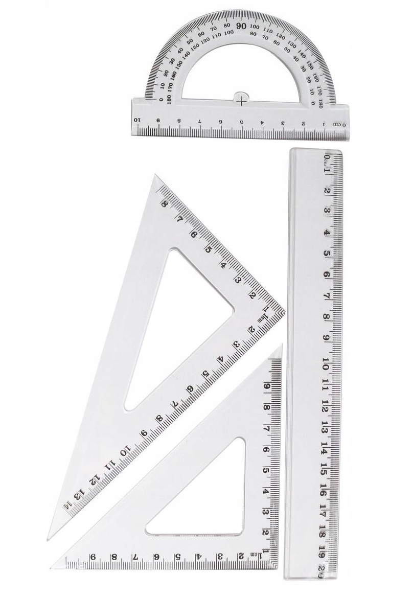 

Komplet geometryczny szkolny 4 elementy linijka