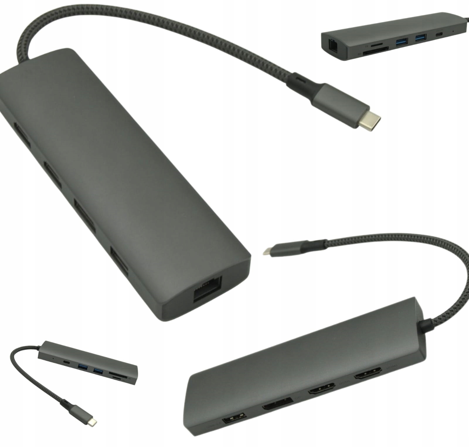 Hub do Laptopów Msi Usb-c z Ładowaniem Pd Czytnik Sd MicroSD Multiport
