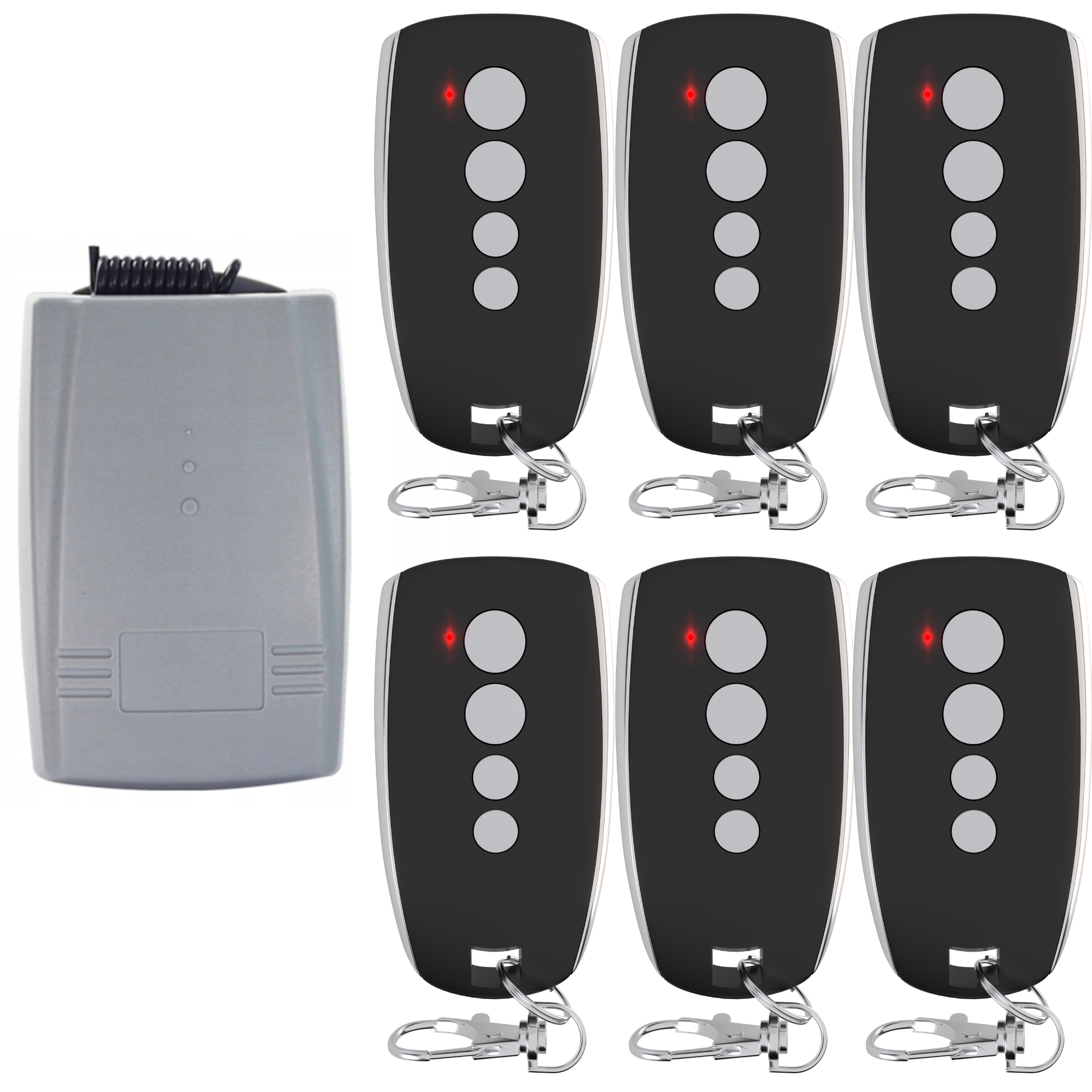 Sada 6 diaľkových ovládačov plus univerzálny rádioprijímač 433 MHz KeeLoq, Diaľkový Ovládač