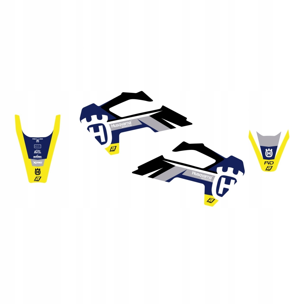 Sada Nálepiek (oklein) Husqvarna Tc 85 25 Dream 5 Farba Modrá Žltá