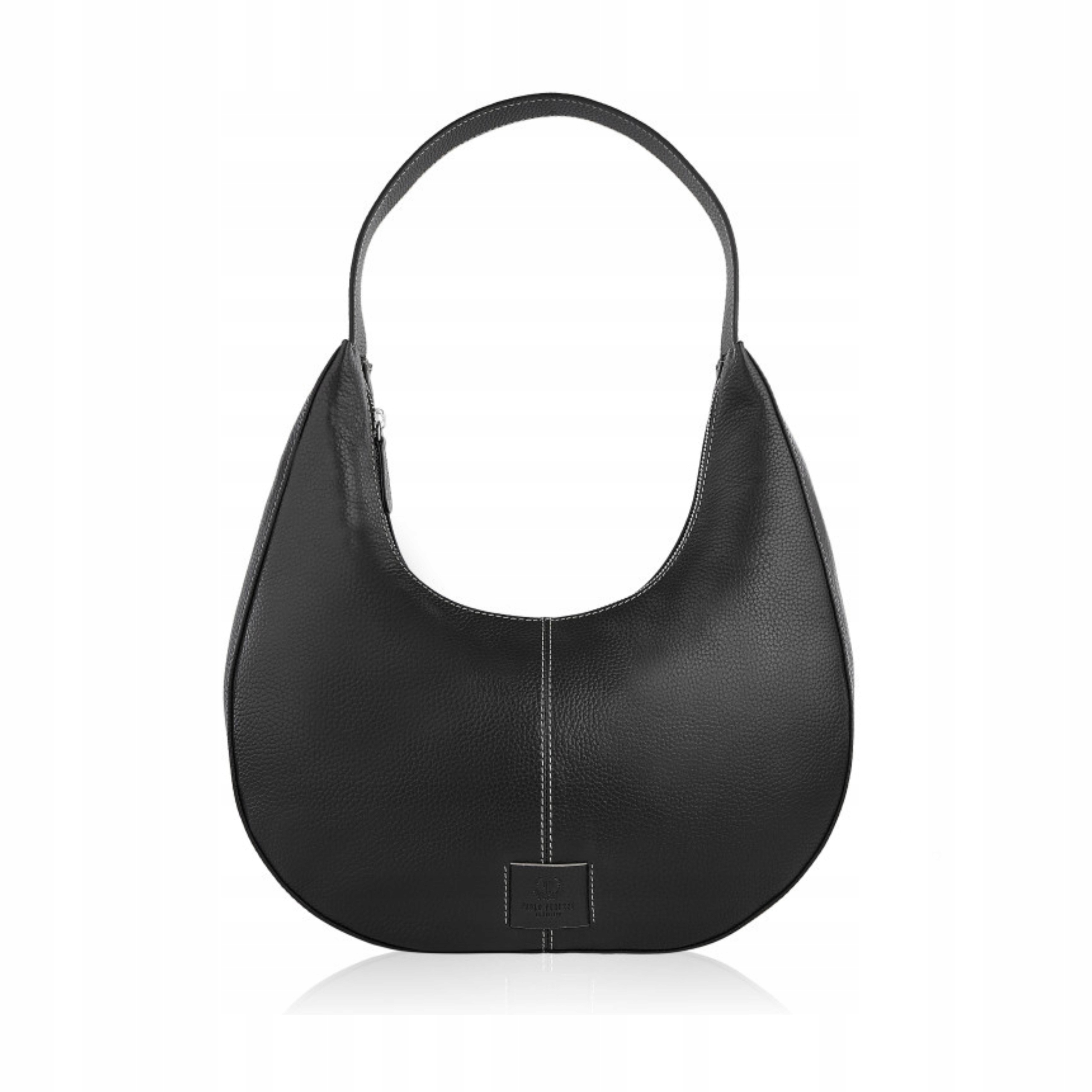 Dámská kabelka přes rameno s lícovou kůží Paolo Peruzzi Černá