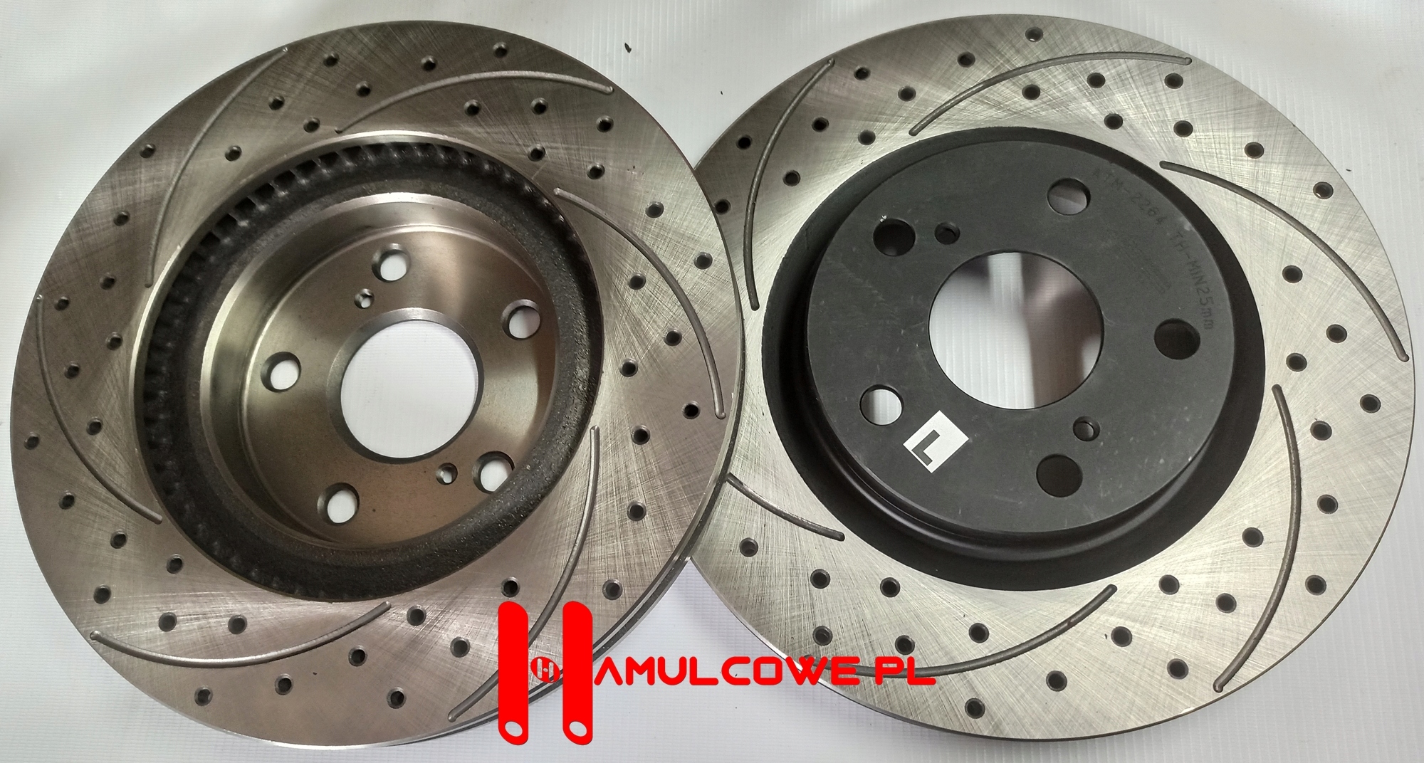 Tarcze NAWIERCANE NACINANE klocki przod MAZDA 6 GH Installation side Front