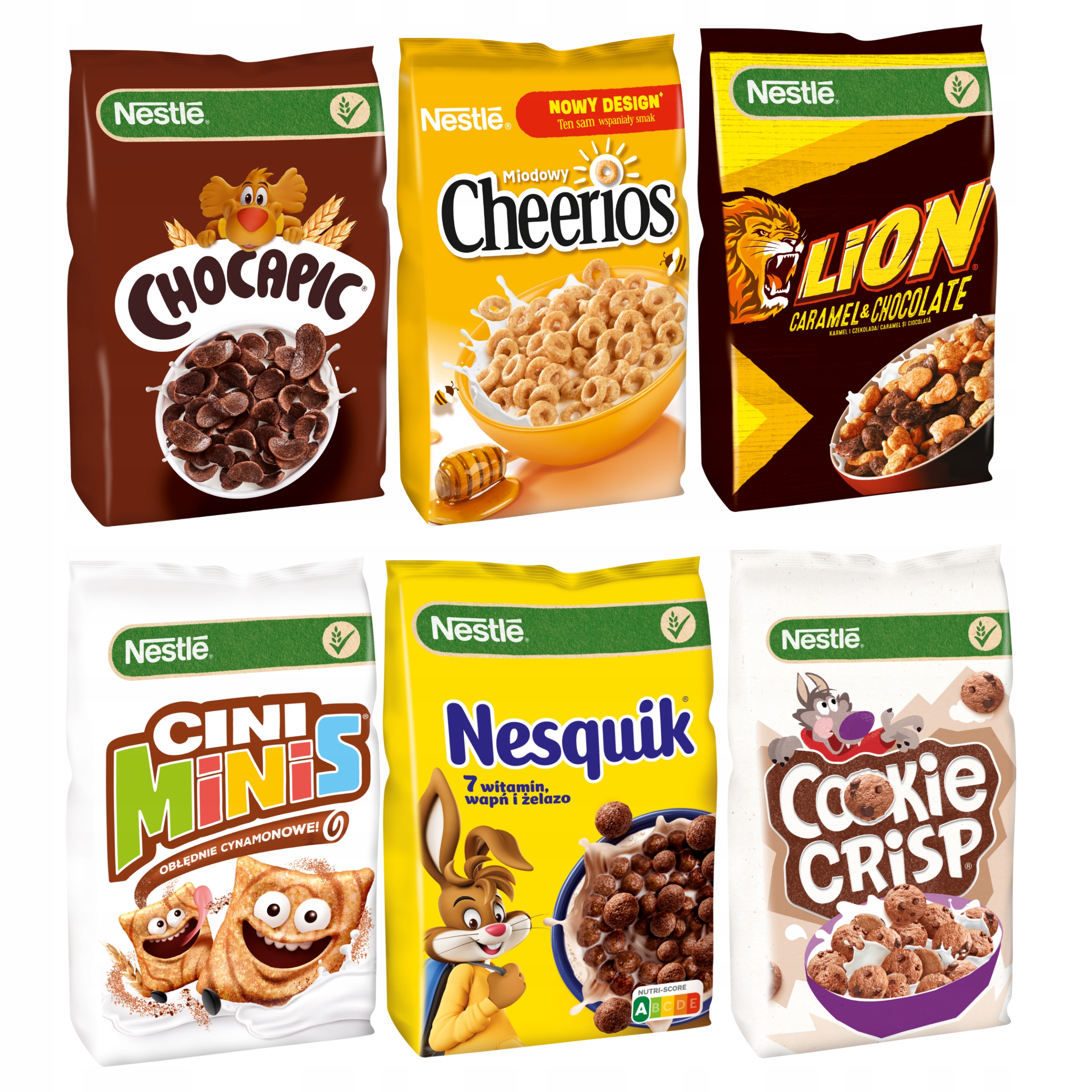 Płatki śniadaniowe Nestle MIX Zestaw 6x 450g