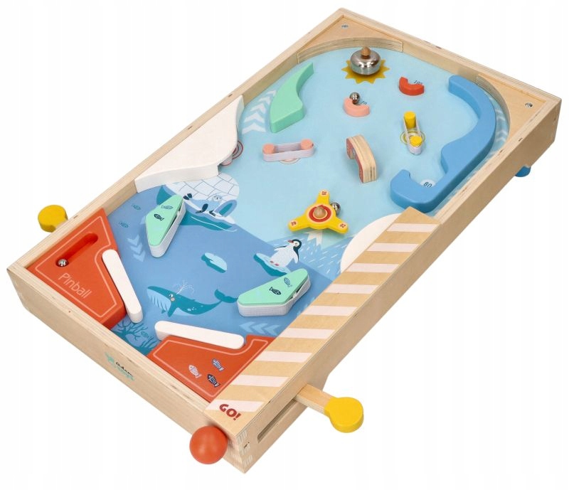 ADAM TOYS GRA ZRĘCZNOŚCIOWA PINBALL FLIPPER DREWNIANY 3+ Kod producenta N4061