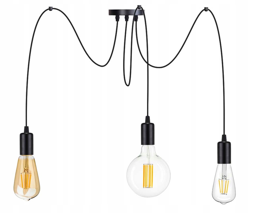 

Lampa sufitowa wisząca Zwis Edison Loft E27 Pająk