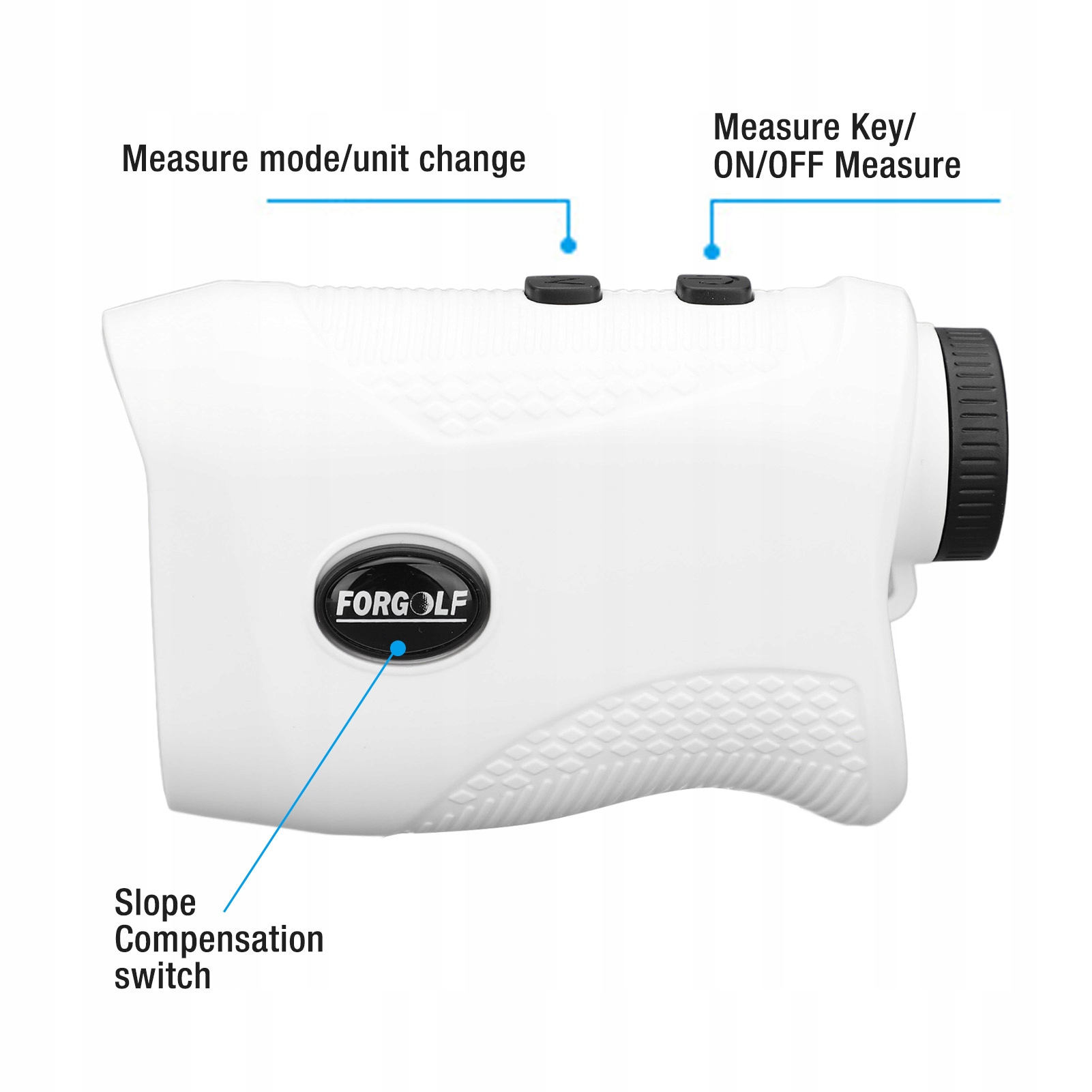 DALMIERZ GOLFOWY LASEROWY HOTO MIERNIK ODLEGŁOŚCI TELESKOP 1100M BIALY USB Kod producenta 28123881