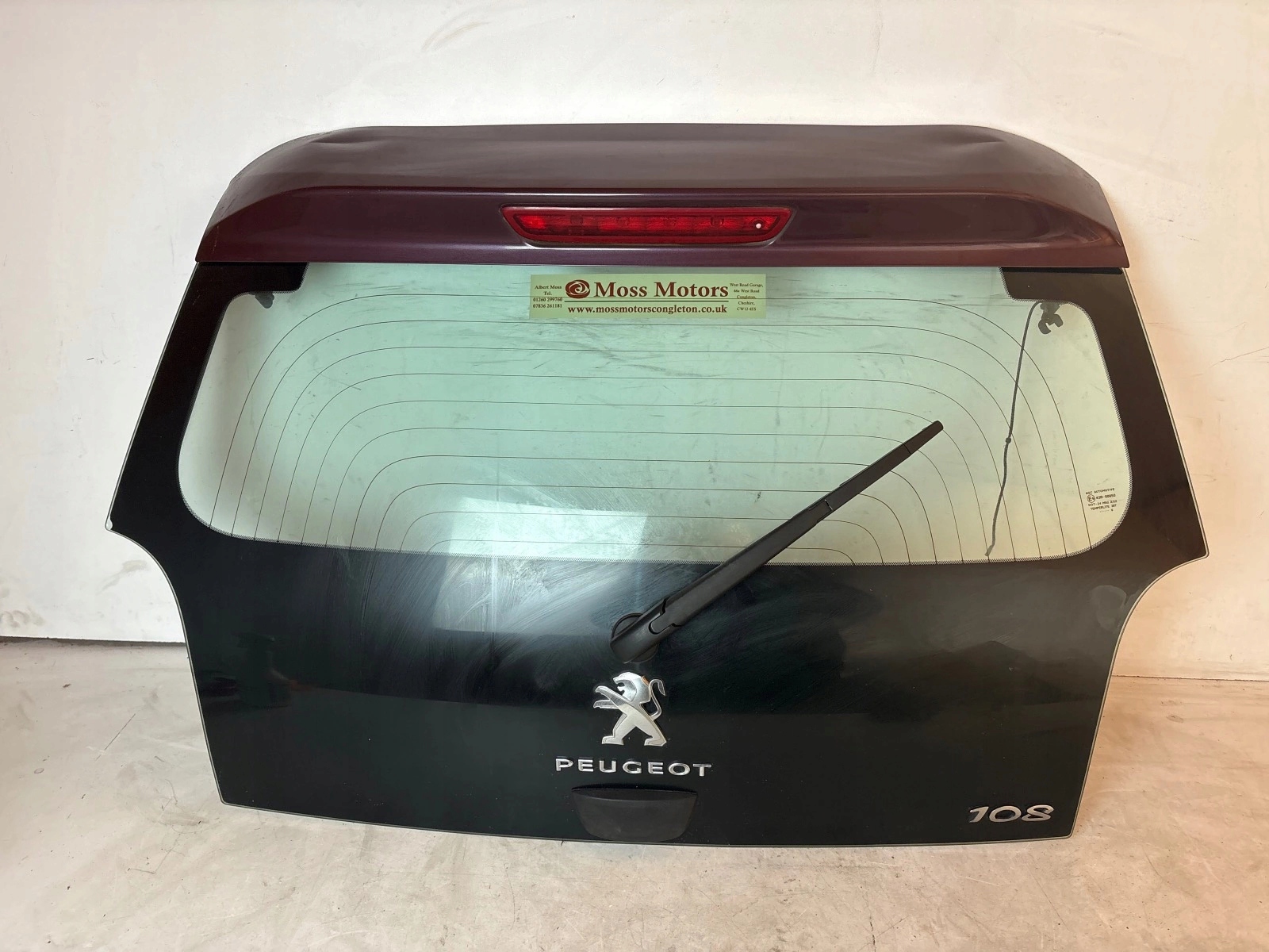 trunk door window boot visor Peugeot 108 Citroen C1 ii