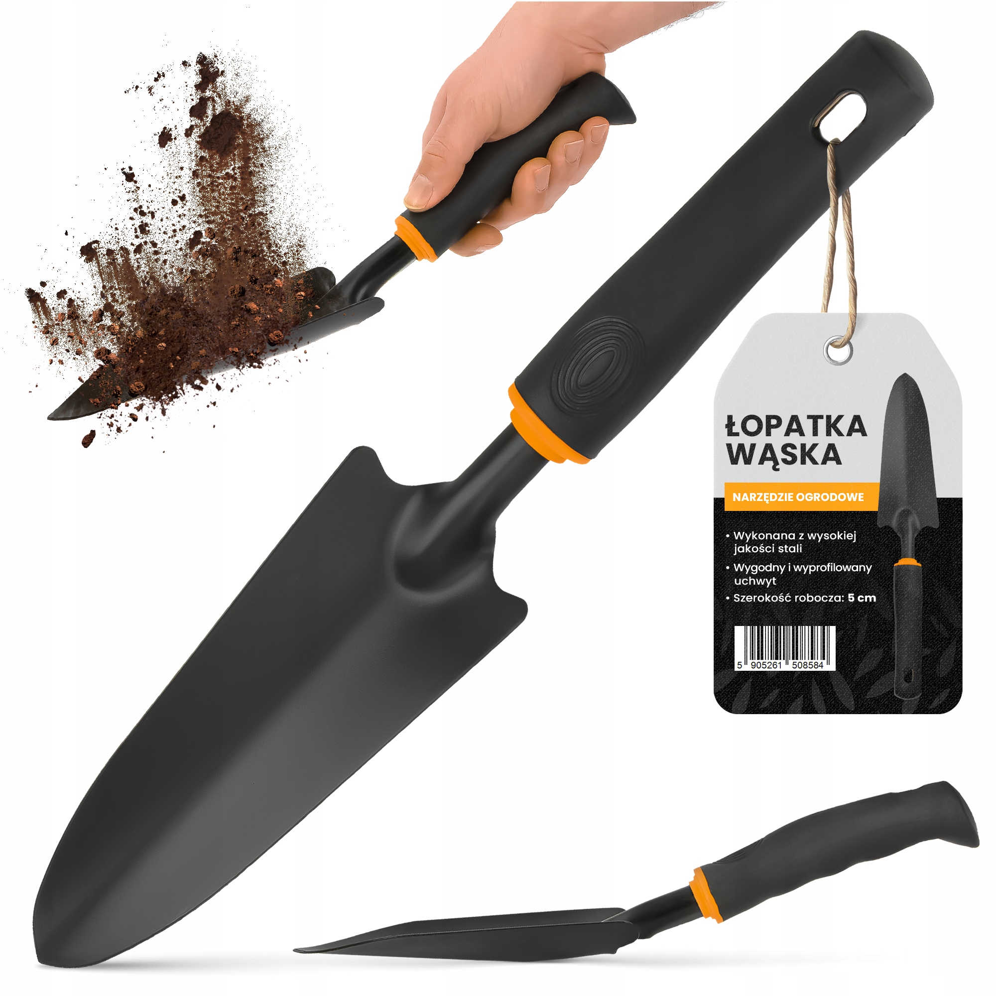 

Łopatka łopata wąska ogrodowa De Luxe 6 cm