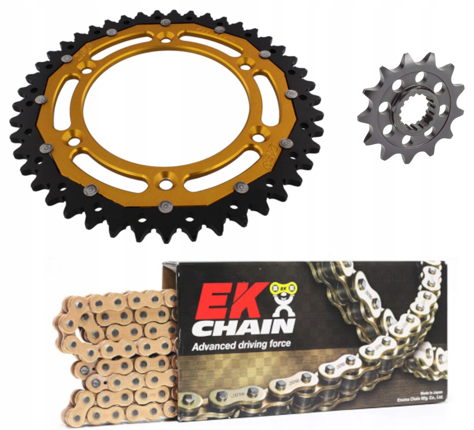 Pohonná Sada Ek Ktm 400 Exc Enduro Racing Zlatá