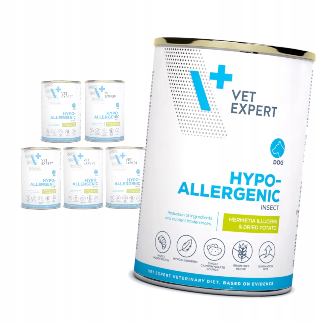 VetExpert Hypoallergenic Insect 6x375g Veterinární Vlhké Krmivo pro psy